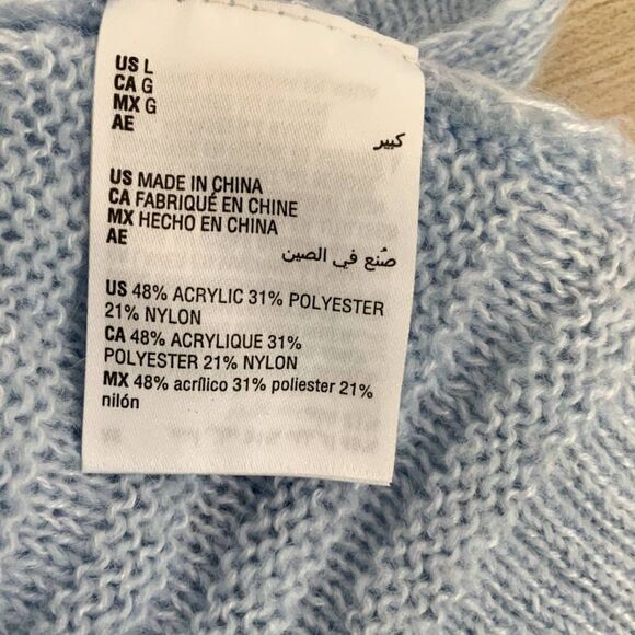 Light Blue Light Weight Sweater by Style&Co Semi Sheer Size Large - Picture 8 of 10